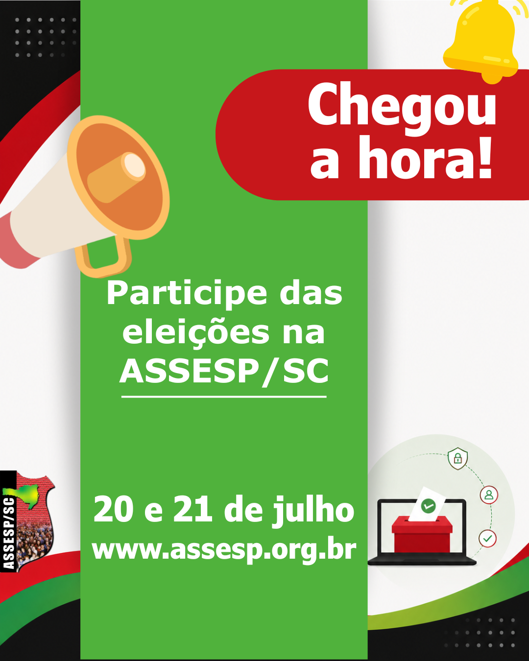 Eleições na ASSESP/SC acontecem nestes dias 20 e 21/07